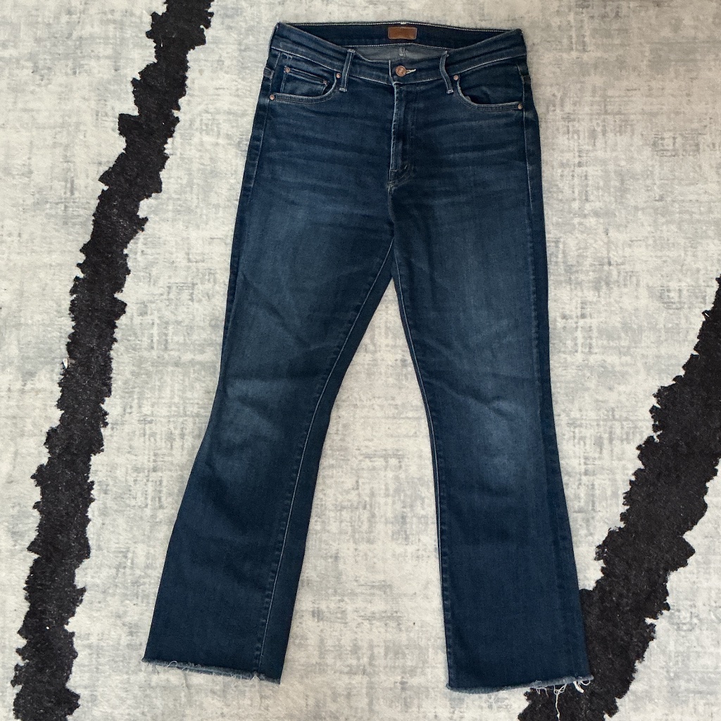 Mother Ankle Fray Denim Jeans Size 29 | Dark Wash | Premium Designer
